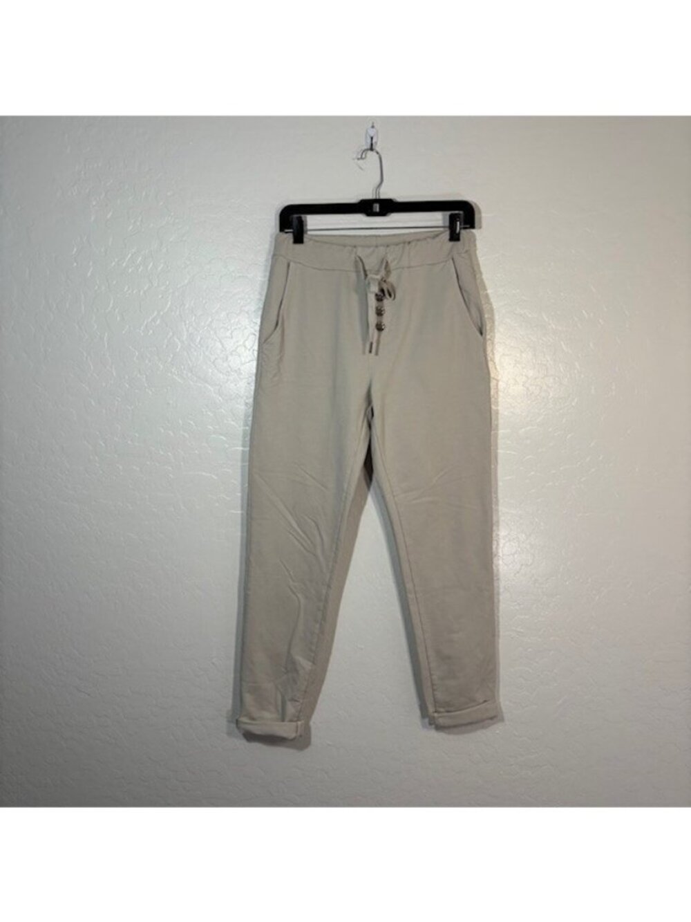Venti6 Joggers Womens Medium Pants Drawstring Beige Sweatpants